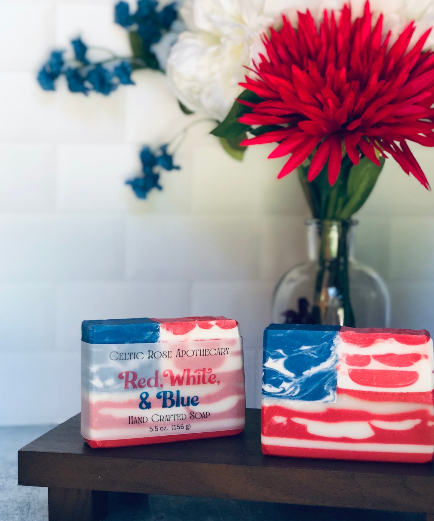Red, White, & Blue Flag Soap