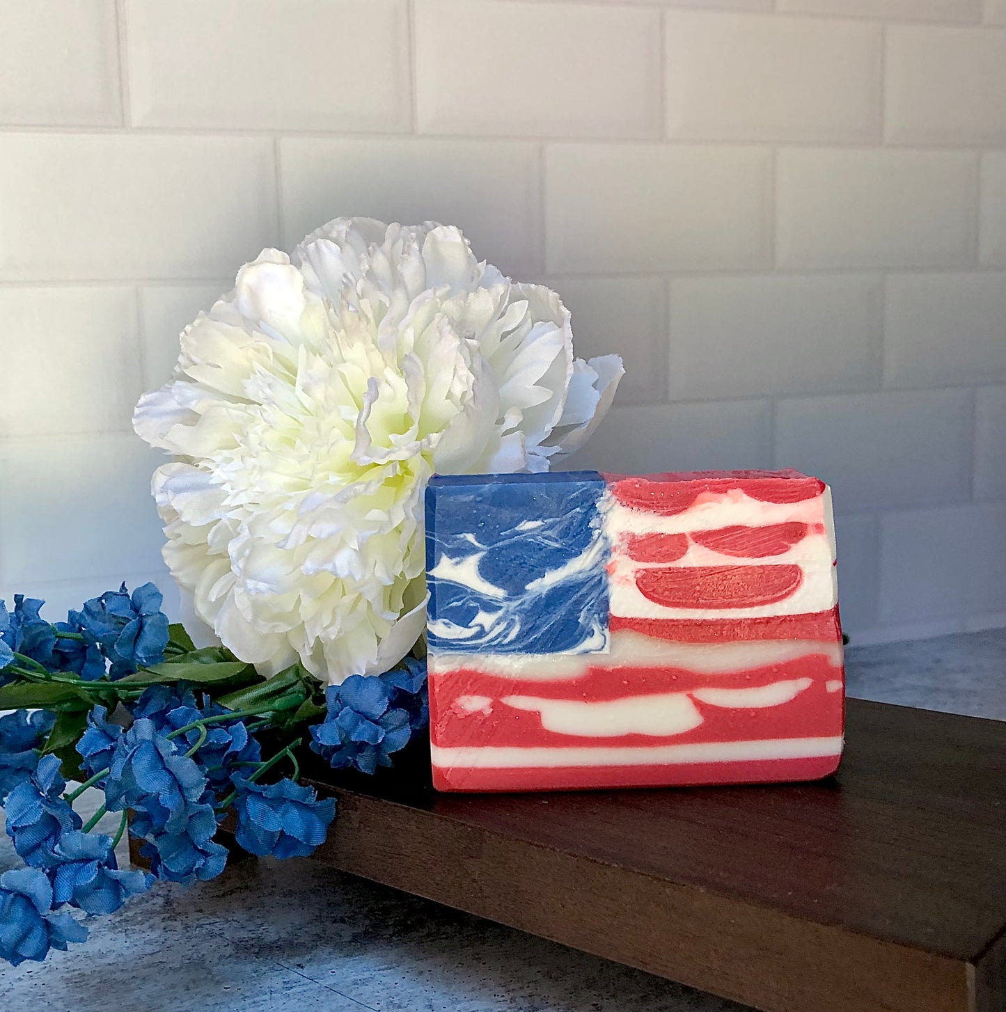 Red, White, & Blue Flag Soap