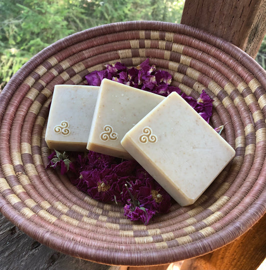The Holy Trinity Soap Chamomile infused with Goat Milk, Irish Sea Moss, colloidal oatmeal